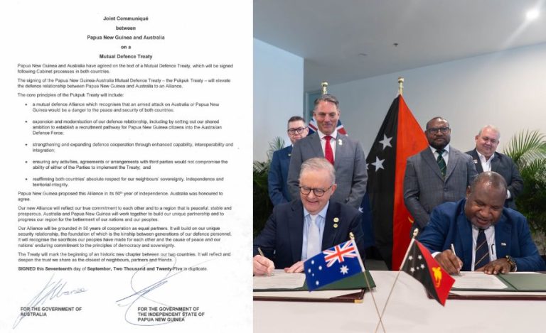 Papua New Guinea and Australia Sign Historic Mutual Defence Treaty