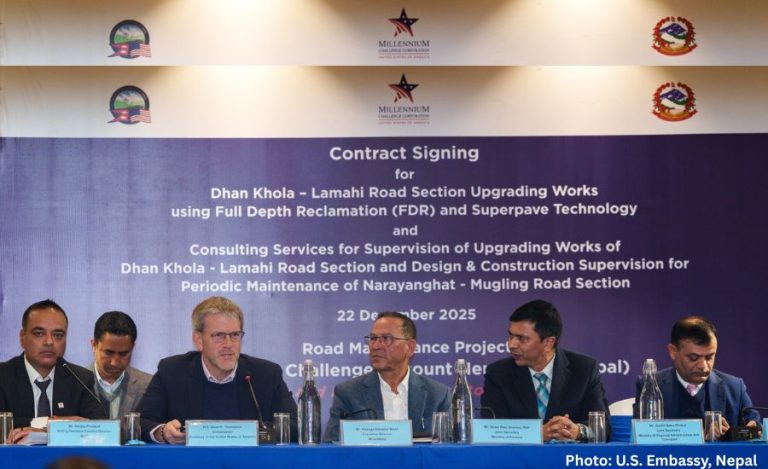 MCA-Nepal Signs US$23.66 Million in Road Maintenance Contracts Under MCC Compact