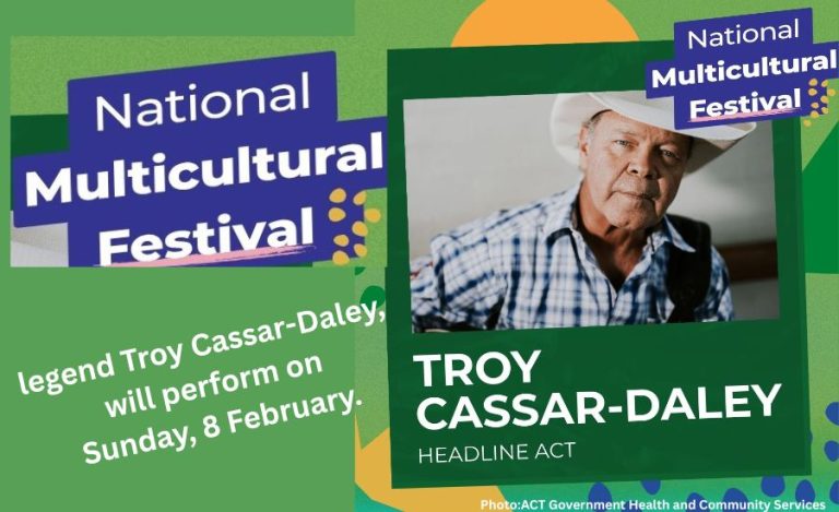 Troy Cassar-Daley will perform on National Multicultural Festival Canberra