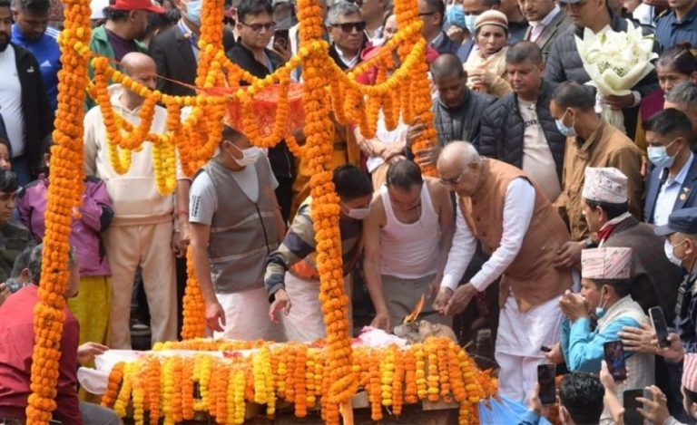 Father of Former Nepalese Prime Minister KP Sharma Oli Cremated at Pashupatinath, Nepal
