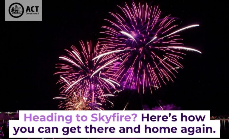The Skyfire Fireworks Event will be held this Saturday, 14 March, in Canberra