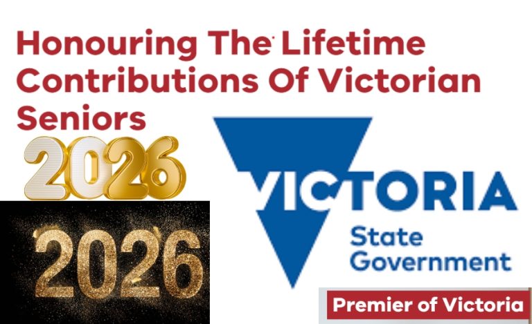Nominations open for : ‘Victorian Senior of the Year Awards 2026’