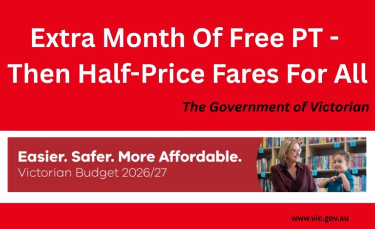 Victoria Government Extends Free Public Transport, Introduces Half-Price Fares to Ease Cost Pressures