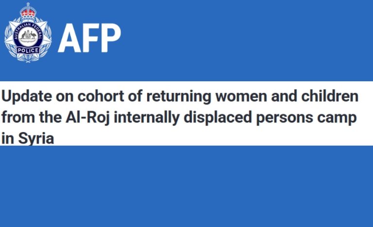 Women and Children Returning From Syria Arrive in Australia Under Security Monitoring