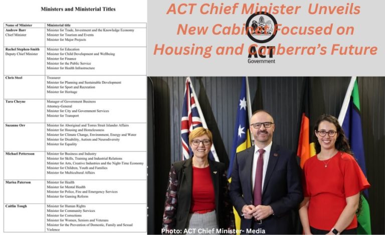 Andrew Barr Unveils New ACT Cabinet, Pledging More Homes, Stronger Economy and Better Public Services