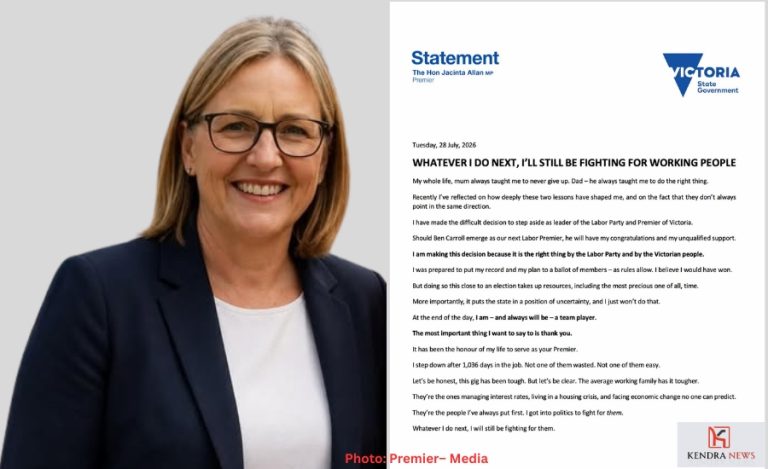 Jacinta Allan Steps Down as Victoria’s Premier, Backs Smooth Leadership Transition
