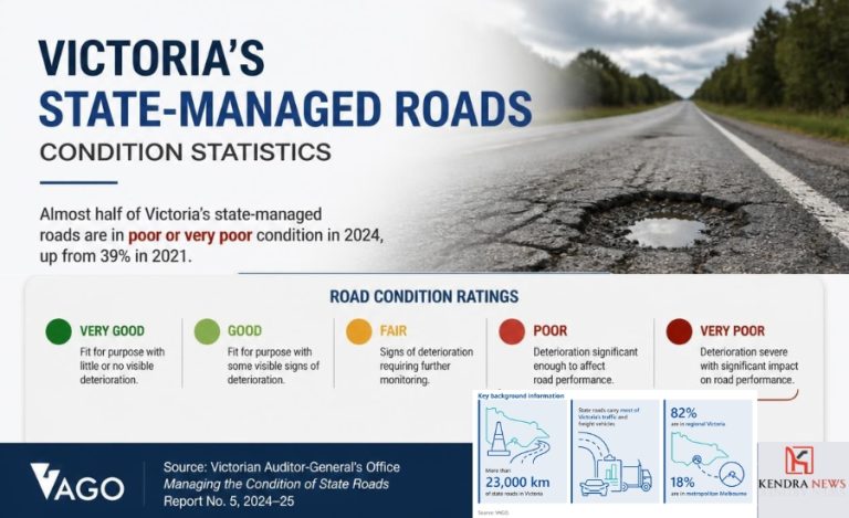 Almost half of Victoria’s state roads rated poor or very poor